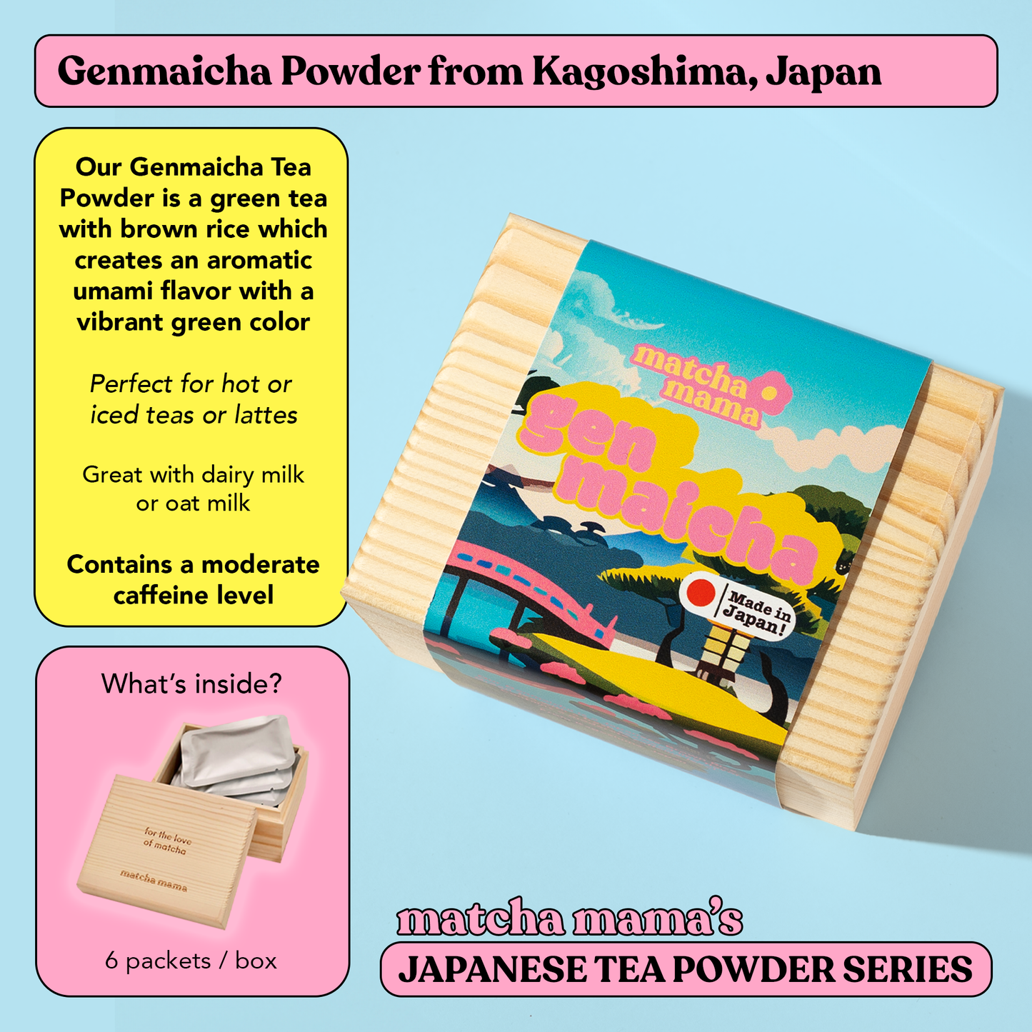 Wooden Box Series: Genmaicha Powder